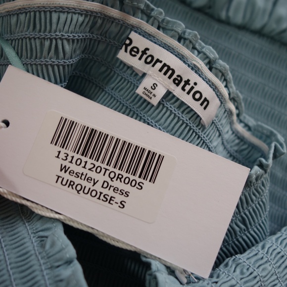 REFORMATION Westley Dress - Turquoise - Picture 10 of 13